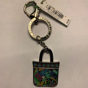 Vera Bradley Midnight Blues Keychain NWT